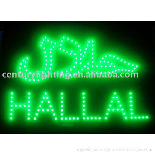wholesale china factory price halal food animated led sign